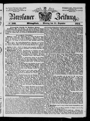 Breslauer Zeitung vom 11.12.1854