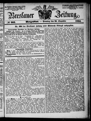 Breslauer Zeitung on Dec 24, 1854