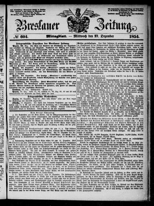 Breslauer Zeitung on Dec 27, 1854