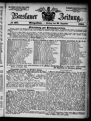 Breslauer Zeitung vom 29.12.1854