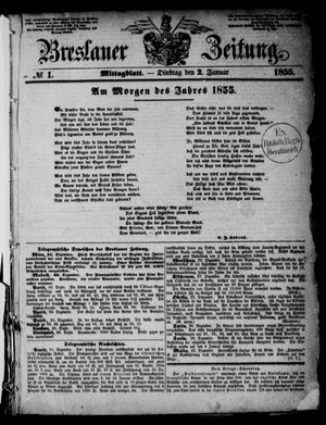 Breslauer Zeitung on Jan 2, 1855