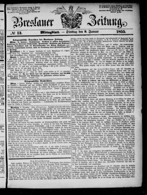 Breslauer Zeitung vom 09.01.1855