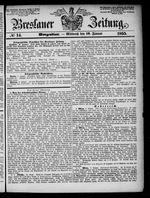 Breslauer Zeitung vom 10.01.1855