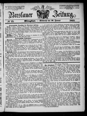 Breslauer Zeitung vom 10.01.1855