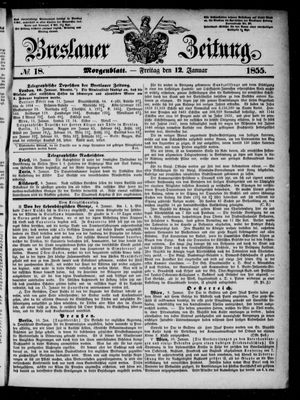 Breslauer Zeitung vom 12.01.1855