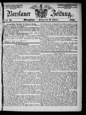 Breslauer Zeitung vom 12.01.1855