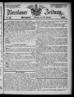 Breslauer Zeitung on Jan 15, 1855