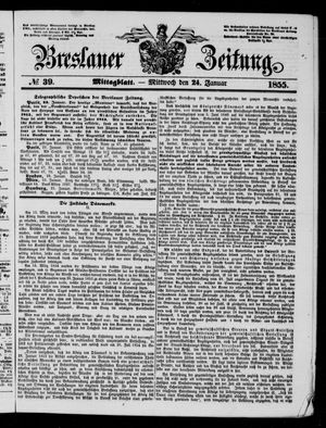 Breslauer Zeitung vom 24.01.1855