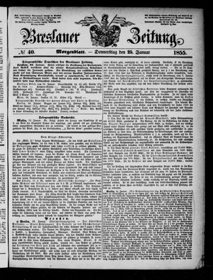 Breslauer Zeitung vom 25.01.1855