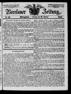 Breslauer Zeitung vom 26.01.1855
