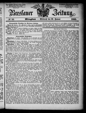 Breslauer Zeitung vom 31.01.1855