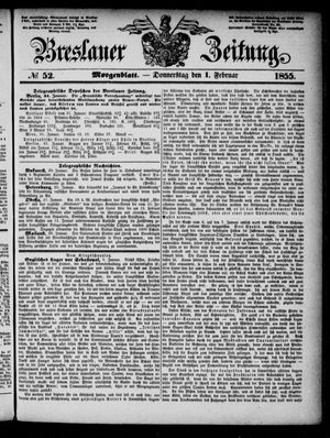 Breslauer Zeitung on Feb 1, 1855