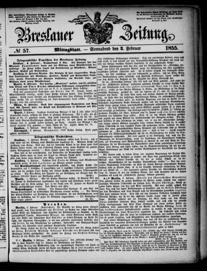 Breslauer Zeitung on Feb 3, 1855