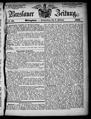 Breslauer Zeitung vom 08.02.1855