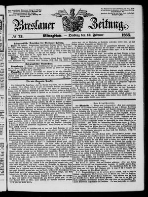 Breslauer Zeitung on Feb 13, 1855