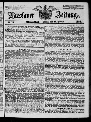 Breslauer Zeitung vom 16.02.1855