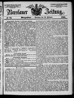 Breslauer Zeitung vom 18.02.1855