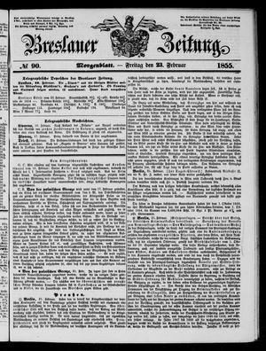 Breslauer Zeitung vom 23.02.1855