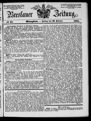 Breslauer Zeitung vom 23.02.1855