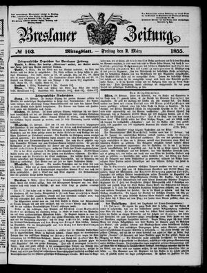 Breslauer Zeitung vom 02.03.1855