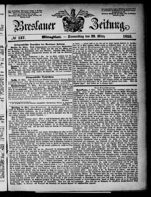 Breslauer Zeitung vom 22.03.1855