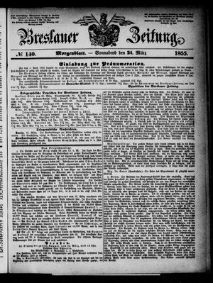 Breslauer Zeitung vom 24.03.1855