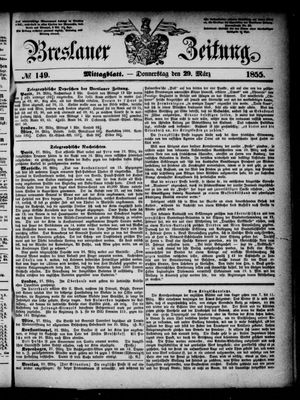 Breslauer Zeitung vom 29.03.1855
