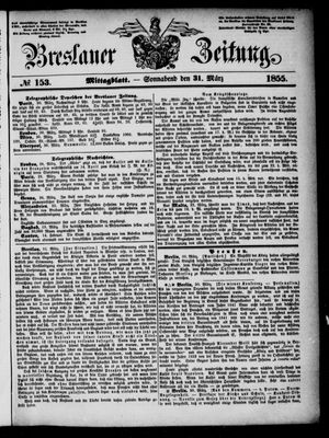 Breslauer Zeitung vom 31.03.1855