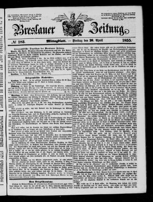Breslauer Zeitung on Apr 20, 1855