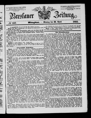 Breslauer Zeitung on Apr 23, 1855