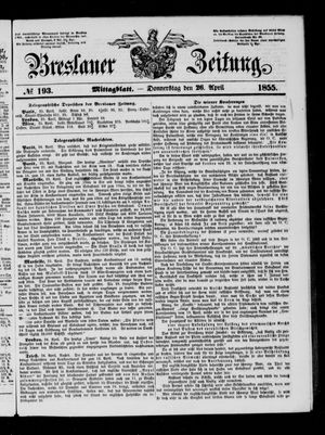 Breslauer Zeitung on Apr 26, 1855