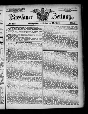 Breslauer Zeitung vom 27.04.1855