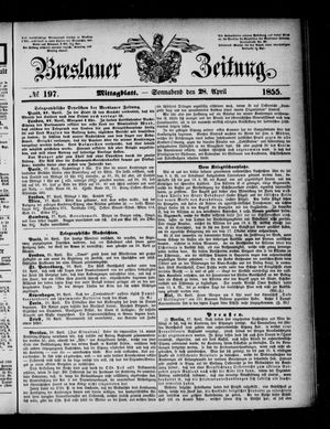Breslauer Zeitung vom 28.04.1855