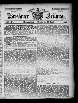 Breslauer Zeitung on Apr 29, 1855