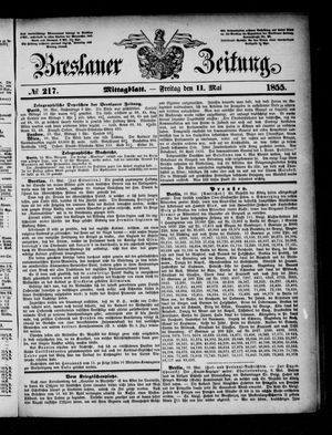 Breslauer Zeitung vom 11.05.1855