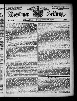 Breslauer Zeitung vom 16.06.1855