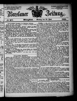 Breslauer Zeitung vom 18.06.1855