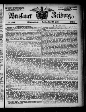 Breslauer Zeitung vom 22.06.1855