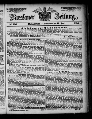Breslauer Zeitung vom 23.06.1855