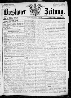 Breslauer Zeitung on Jan 2, 1860