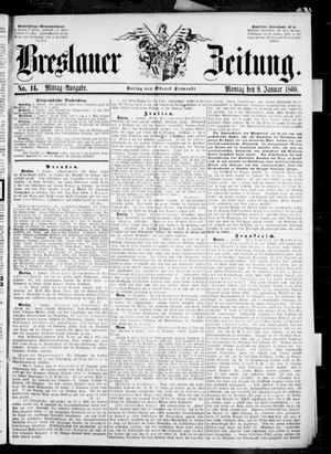 Breslauer Zeitung vom 09.01.1860