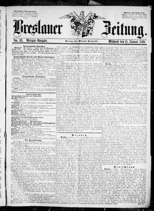 Breslauer Zeitung vom 11.01.1860