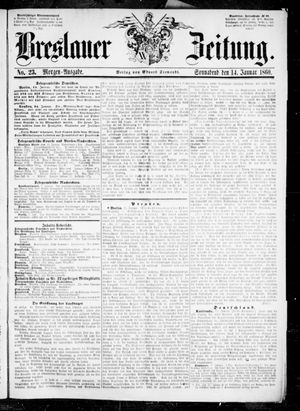Breslauer Zeitung vom 14.01.1860