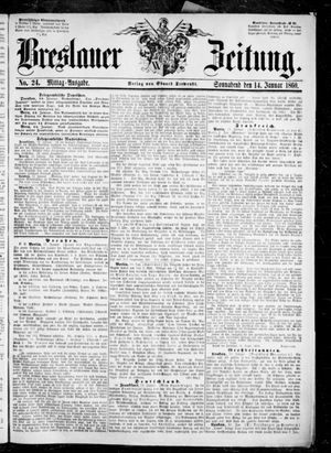 Breslauer Zeitung vom 14.01.1860