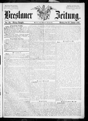 Breslauer Zeitung vom 23.01.1860