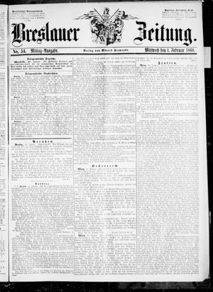 Breslauer Zeitung vom 01.02.1860
