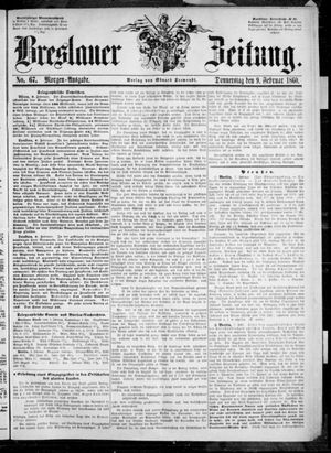 Breslauer Zeitung vom 09.02.1860