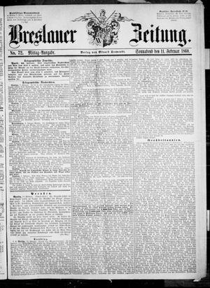Breslauer Zeitung vom 11.02.1860