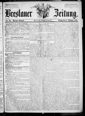 Breslauer Zeitung vom 17.02.1860