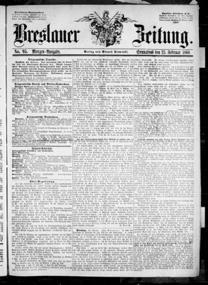 Breslauer Zeitung vom 25.02.1860